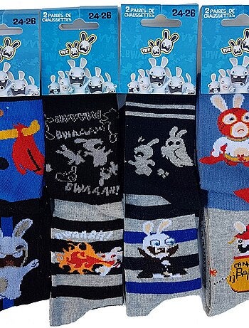 Chaussettes Pack Garçon LAPINS CRETINS - Pack de 9