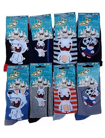 Chaussettes Pack Garçon LAPINS CRETINS - Pack de 9