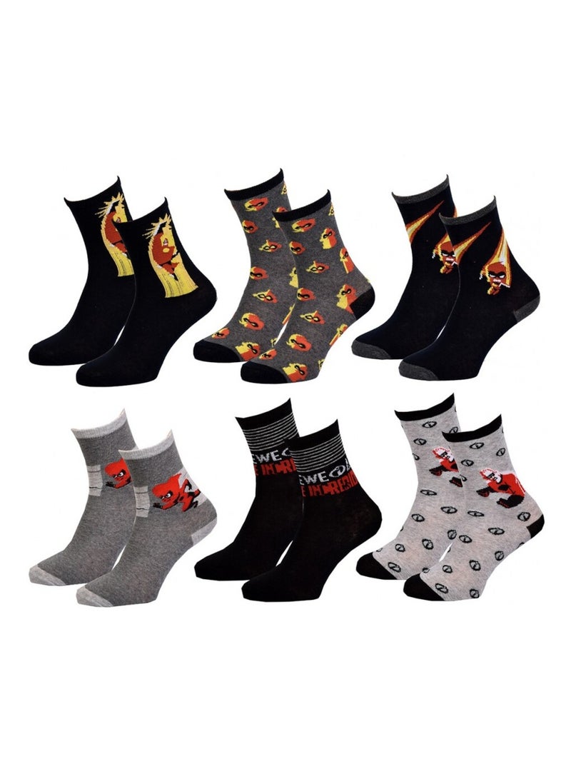 Chaussettes Pack Garçon LES INDESTRUCTIBLES - Pack de 6 Noir Gris anthracite Noir - Kiabi