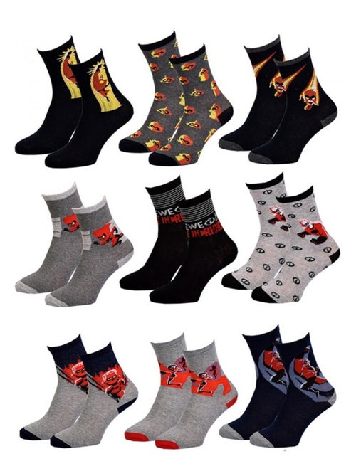 Chaussettes Pack Garçon LES INDESTRUCTIBLES - Pack de 9 - Kiabi