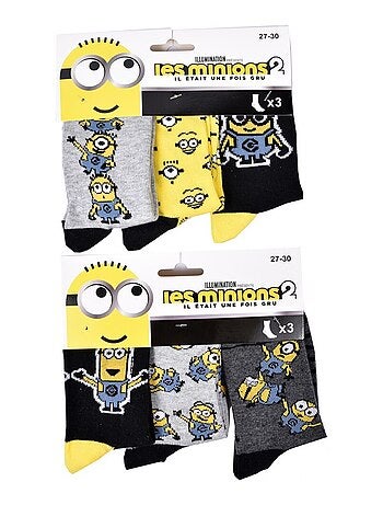 Chaussettes Pack Garçon LES MINIONS - Pack de 9