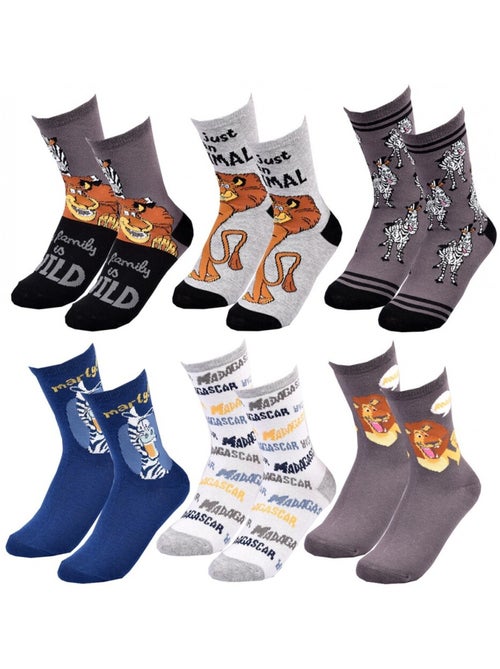 Chaussettes Pack Garçon MADAGASCAR - Pack de 6 - Kiabi
