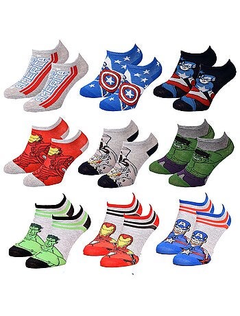 Chaussettes Pack Garçon MARVEL AVENGERS Pack de 9 Paires