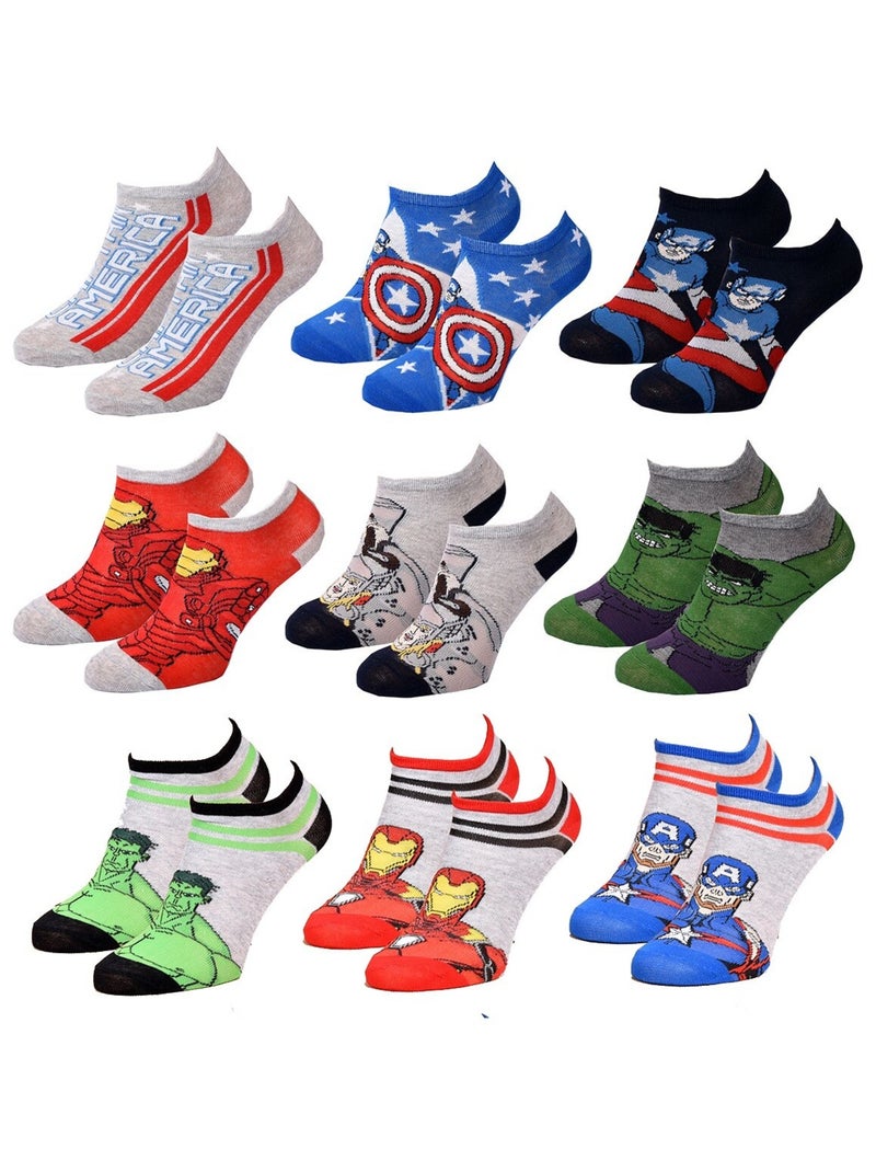 Chaussettes Pack Garçon MARVEL AVENGERS Pack de 9 Paires Gris Multicolore - Kiabi