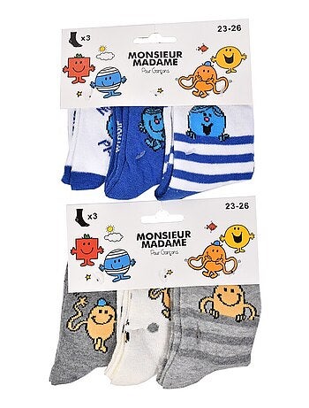 Chaussettes Pack Garçon MONSIEUR MADAME - Pack de 6