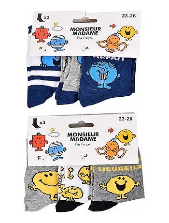 Chaussettes Pack Garçon MONSIEUR MADAME - Pack de 6