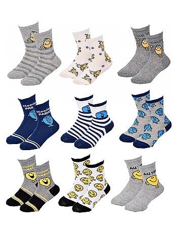 Chaussettes Pack Garçon MONSIEUR MADAME - Pack de 9