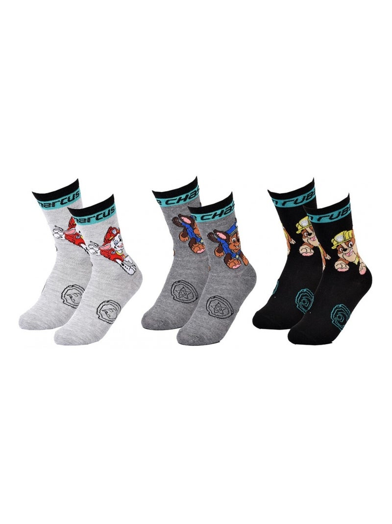 Chaussettes Pack Garçon PAT PATROUILLE - Pack de 3 Gris Gris anthracite Noir - Kiabi