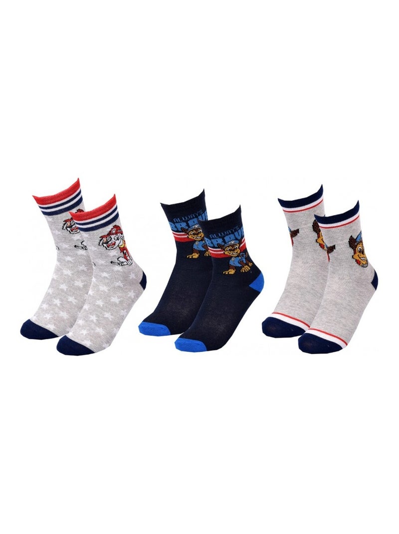 Chaussettes Pack Garçon PAT PATROUILLE - Pack de 3 Gris Multicolore Bleu - Kiabi
