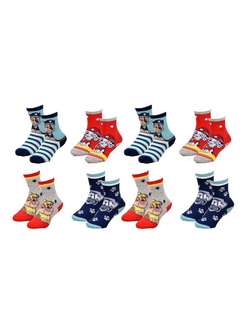 Chaussettes Pack Garçon PAT PATROUILLE - Pack de 8 Bleu Rouge Gris - Kiabi