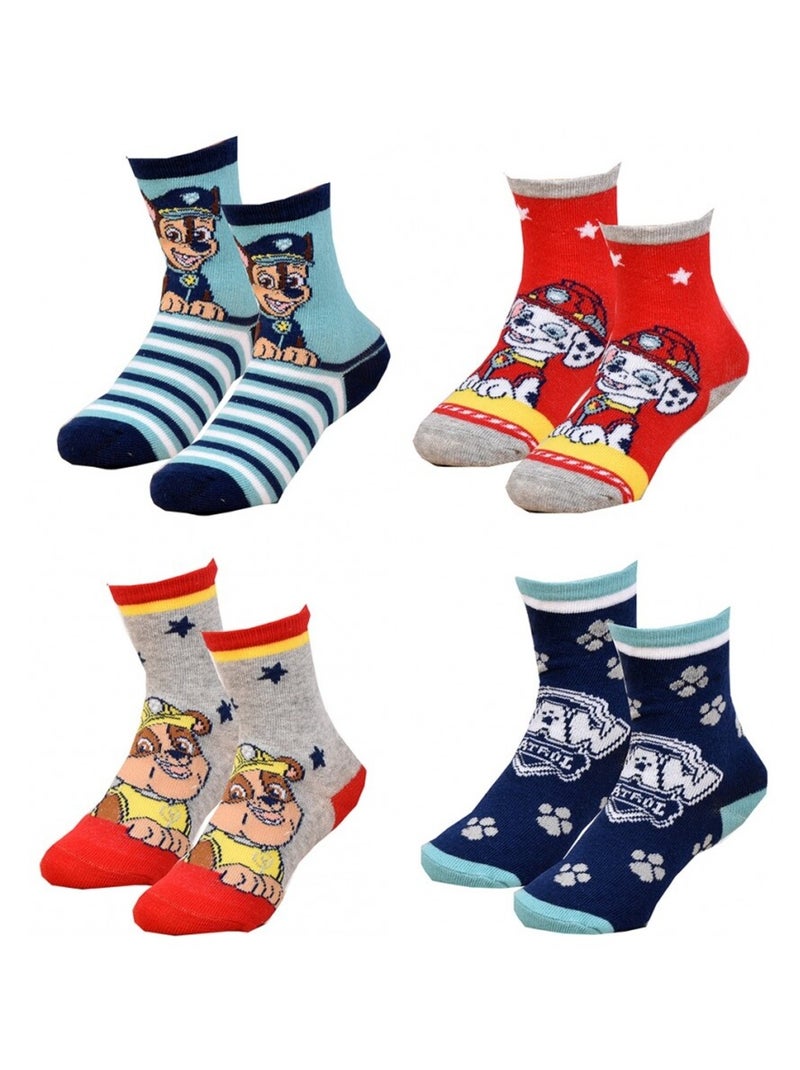 Chaussettes Pack Garçon PAT PATROUILLE - Pack de 8 Bleu Rouge Gris - Kiabi