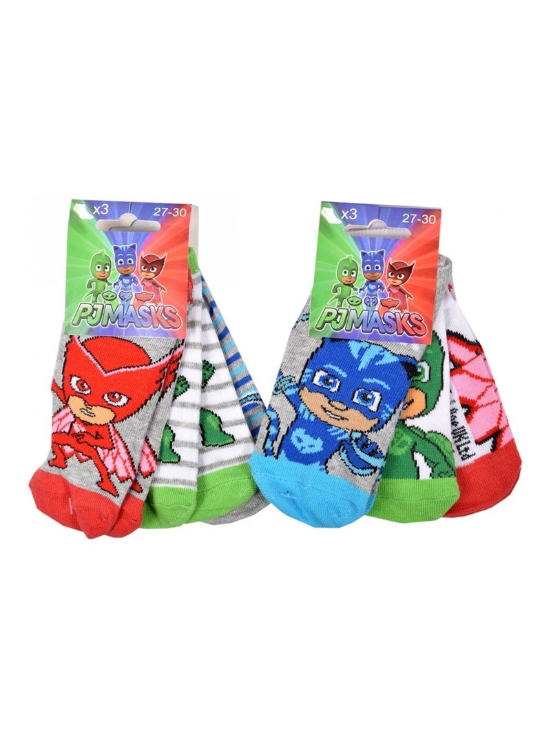 Chaussettes Pack Garçon PYJAMASQUE - Pack de 6 Gris Rouge Bleu - Kiabi