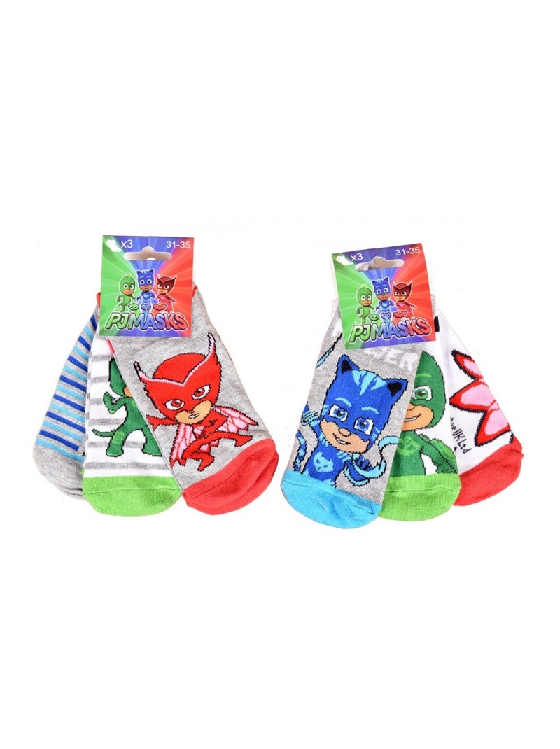 Chaussettes Pack Garçon PYJAMASQUE - Pack de 9 Gris Rouge Blanc - Kiabi