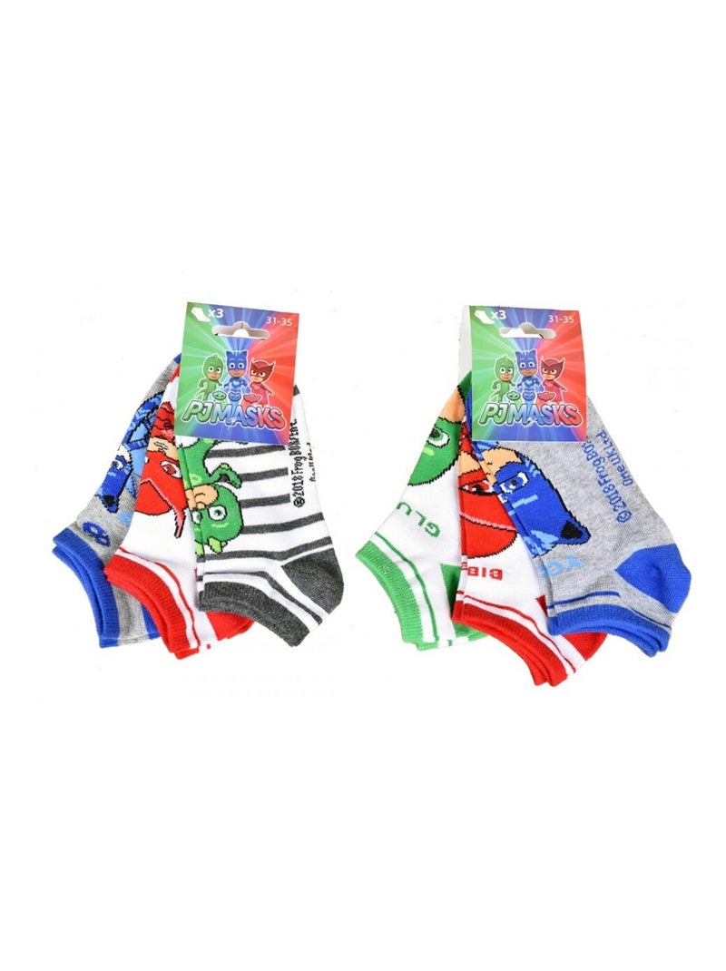 Chaussettes Pack Garçon PYJAMASQUE - Pack de 9 Gris Rouge Blanc - Kiabi
