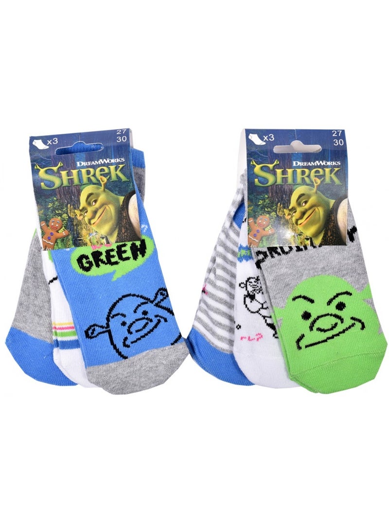Chaussettes Pack Garçon SHREK - Pack de 9 Bleu Blanc Noir Gris - Kiabi