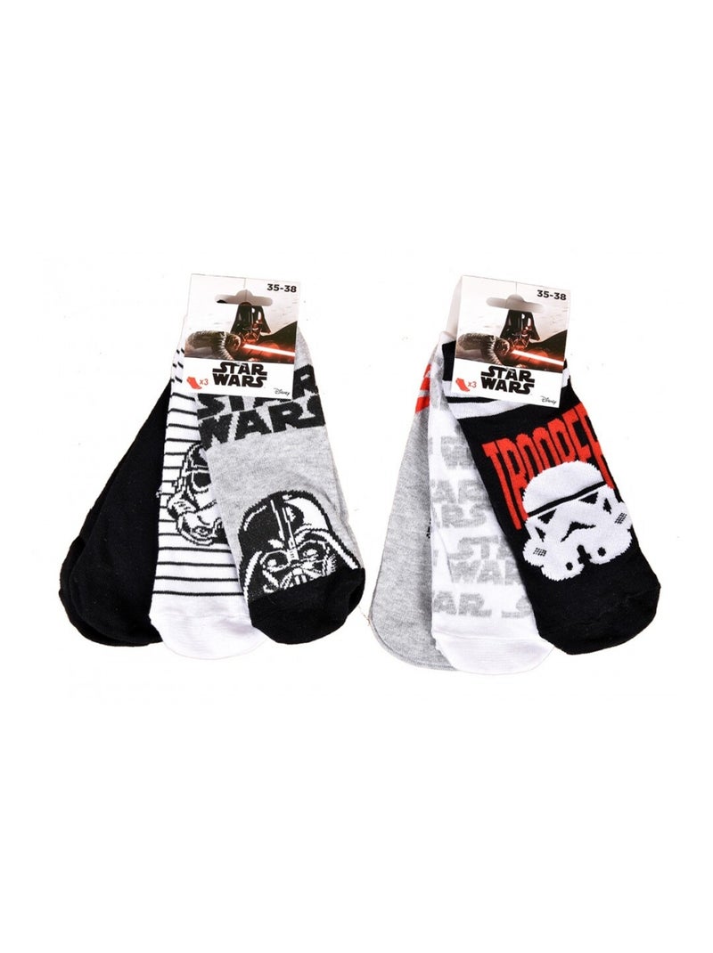 Chaussettes Pack Garçon STAR WARS - Pack de 9 Blanc Gris clair Noir - Kiabi