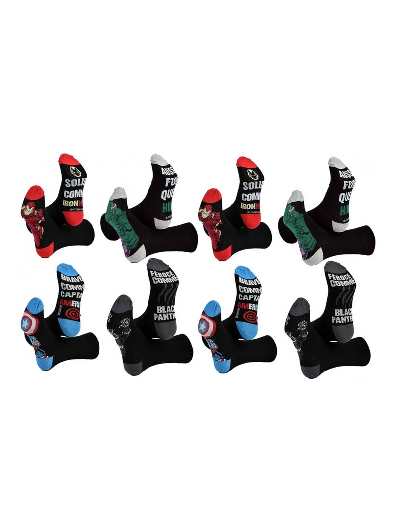 Chaussettes Pack HOMME AVENGERS - Pack de 8 Noir - Kiabi