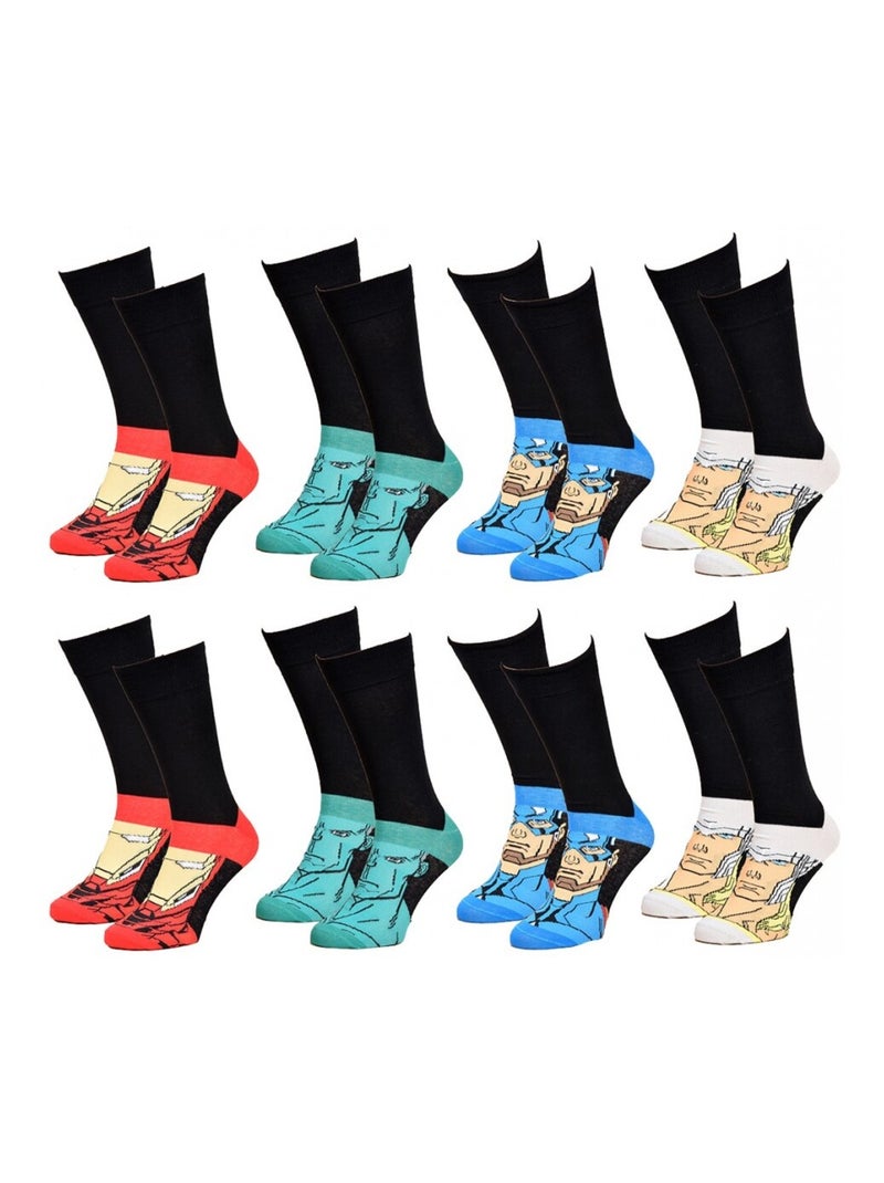 Chaussettes Pack HOMME AVENGERS - Pack de 8 Noir Multicolore - Kiabi