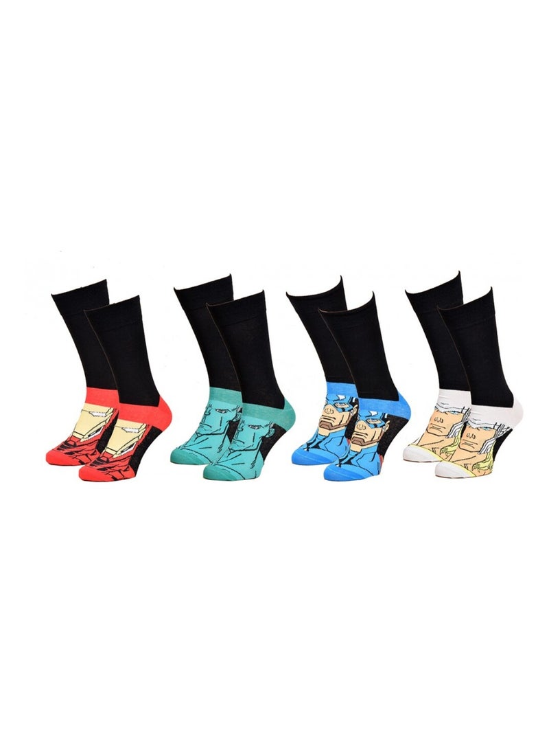 Chaussettes Pack HOMME AVENGERS - Pack de 8 Noir Multicolore - Kiabi