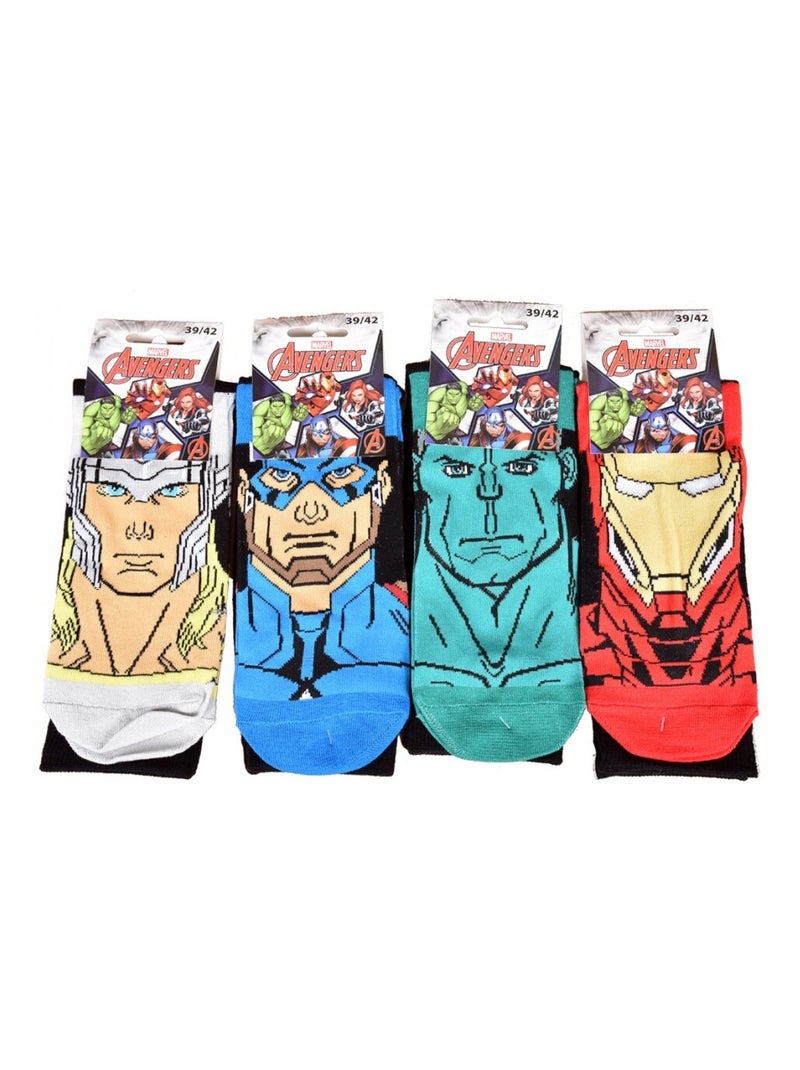 Chaussettes Pack HOMME AVENGERS - Pack de 8 Noir Multicolore - Kiabi