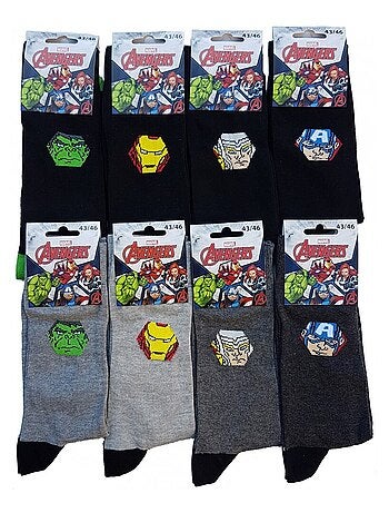Chaussettes Pack HOMME AVENGERS - Pack de 9
