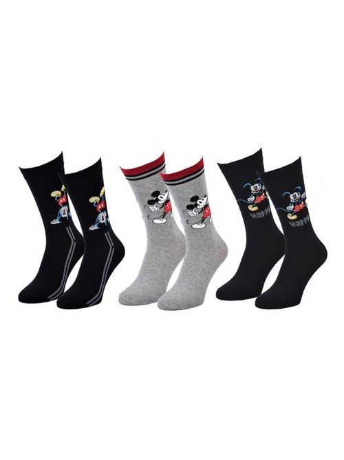 Chaussettes Pack Homme DISNEY MICKEY MOUSE - Pack de 3 - Kiabi