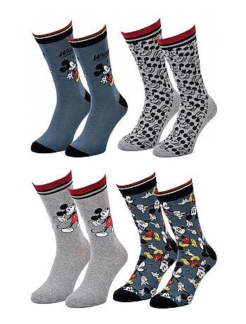 Chaussettes Pack Homme DISNEY MICKEY MOUSE - Pack de 4