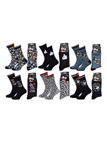 Chaussettes Pack Homme DISNEY MICKEY MOUSE - Pack de 6