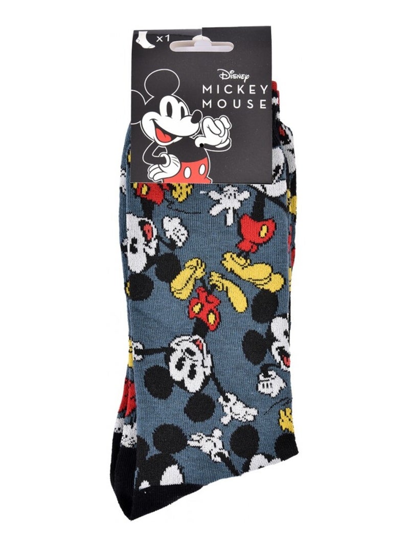 Chaussettes Pack Homme DISNEY MICKEY MOUSE Bleu Blanc Noir - Kiabi