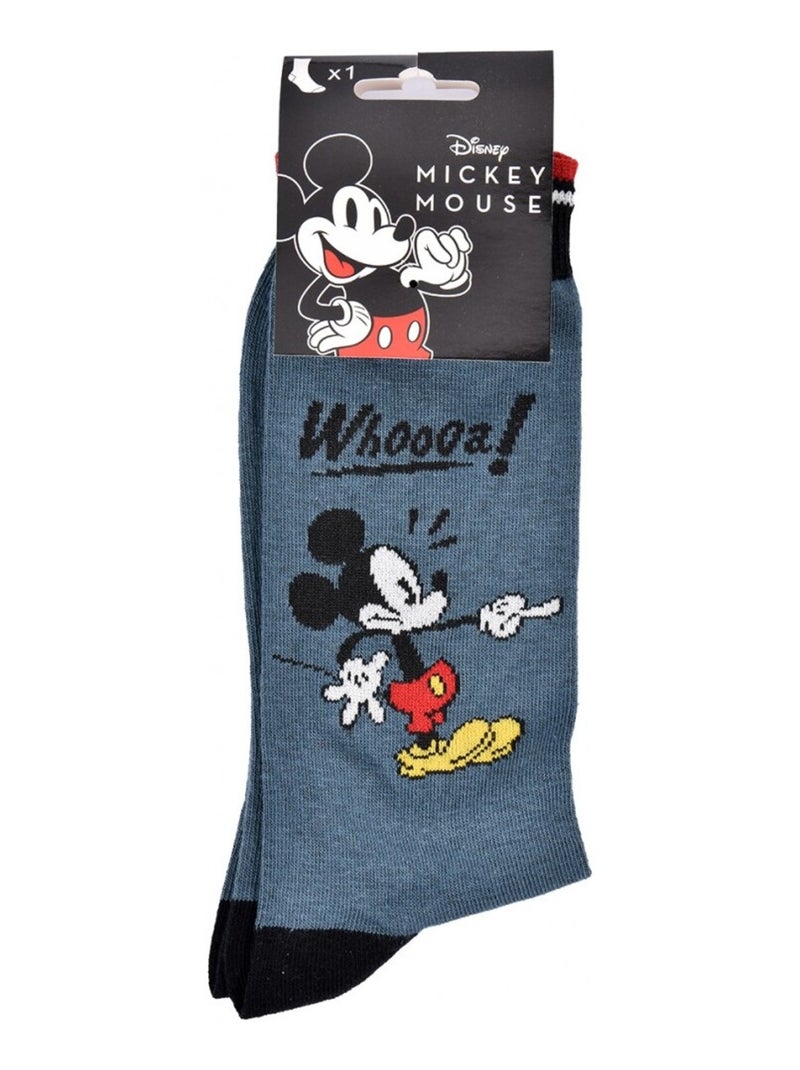 Chaussettes Pack Homme DISNEY MICKEY MOUSE Bleu Noir Blanc - Kiabi