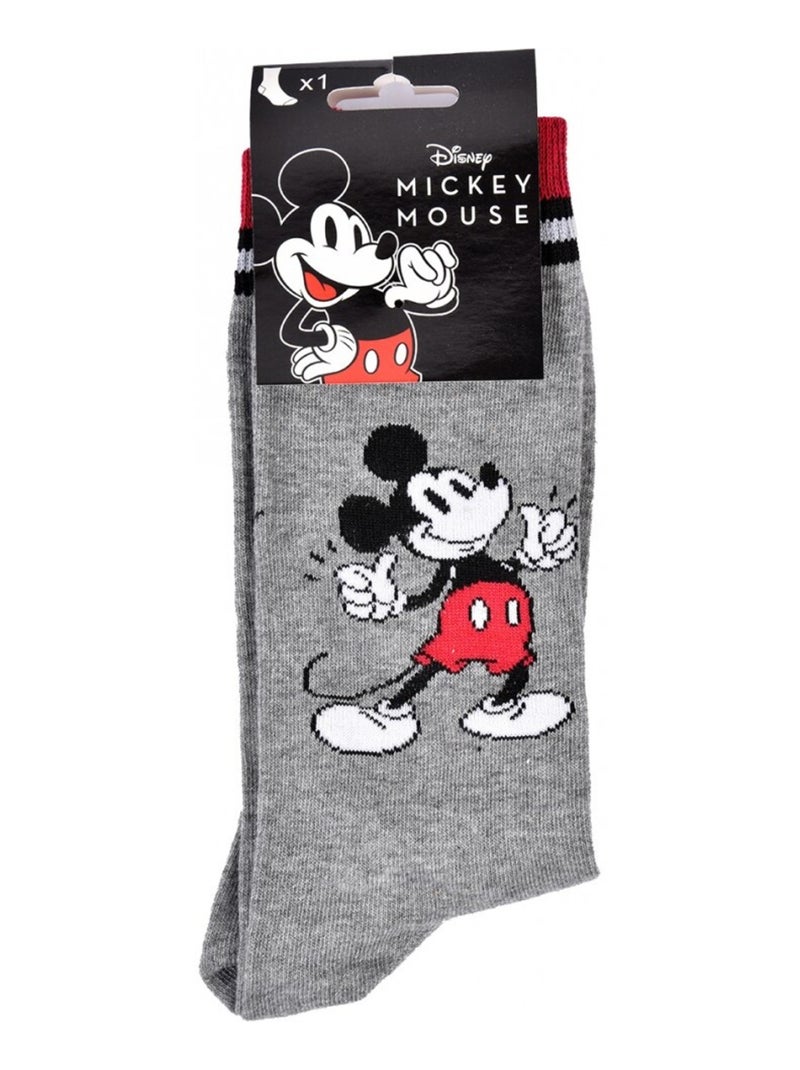 Chaussettes Pack Homme DISNEY MICKEY MOUSE Gris Rouge Blanc - Kiabi