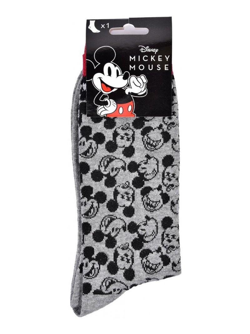 Chaussettes Pack Homme DISNEY MICKEY MOUSE Gris Rouge Noir - Kiabi