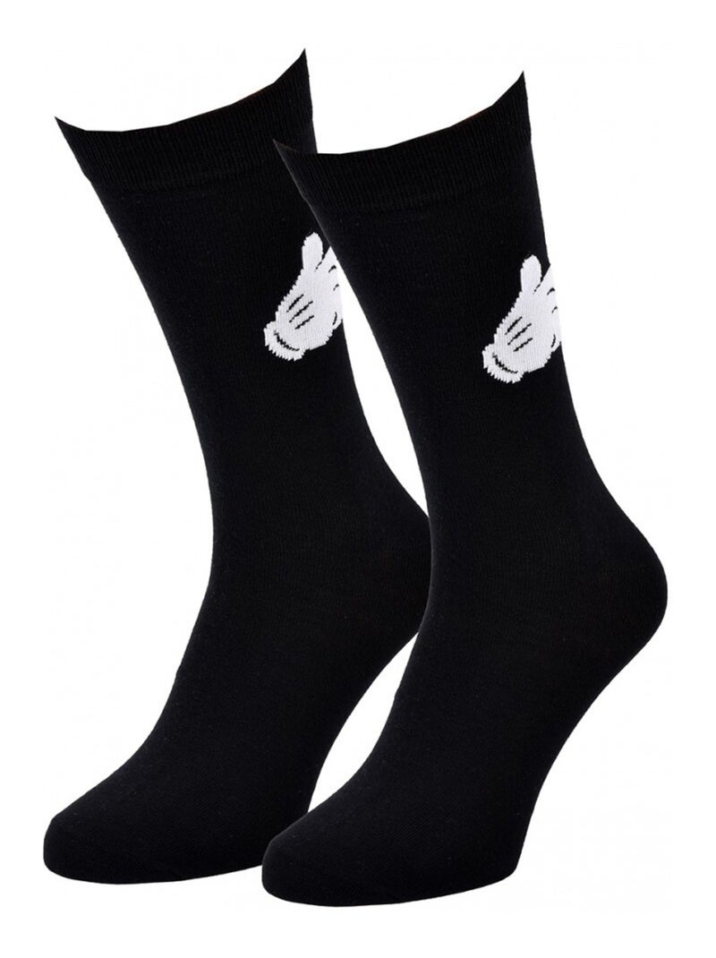 Chaussettes Pack Homme DISNEY MICKEY MOUSE Noir Blanc - Kiabi