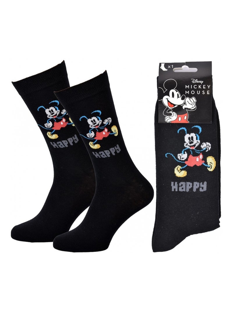 Chaussettes Pack Homme DISNEY MICKEY MOUSE Noir Blanc Gris Rouge - Kiabi