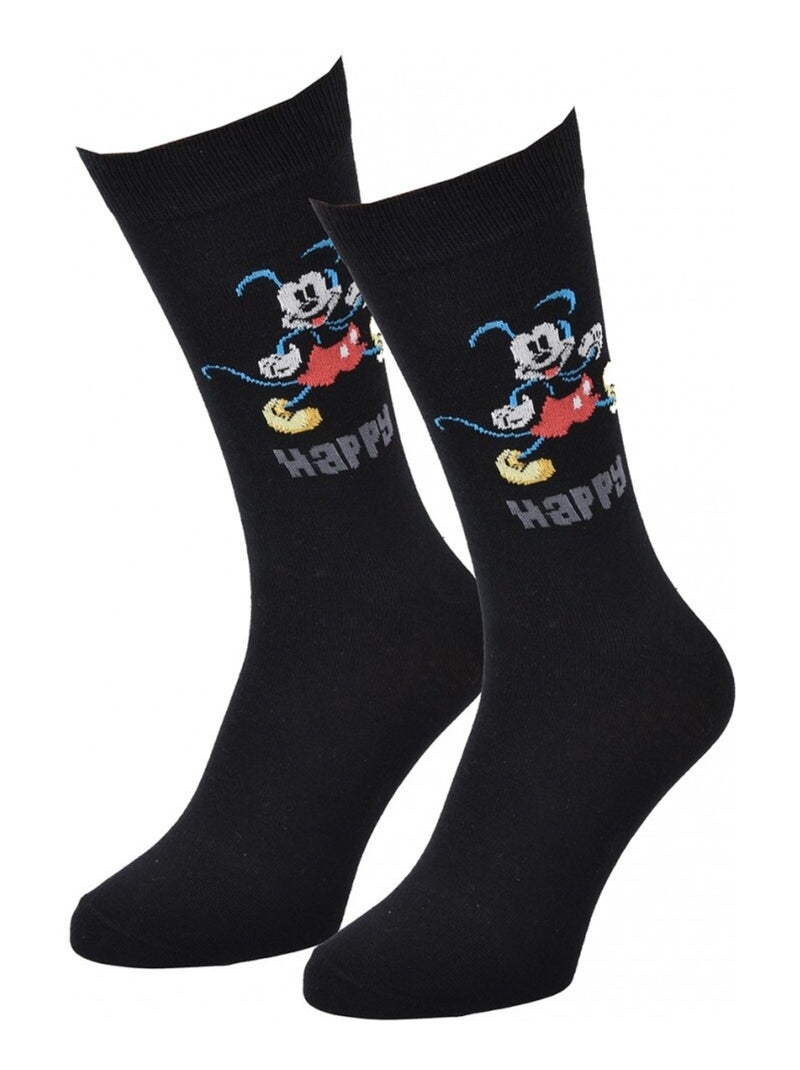Chaussettes Pack Homme DISNEY MICKEY MOUSE Noir Blanc Gris Rouge - Kiabi