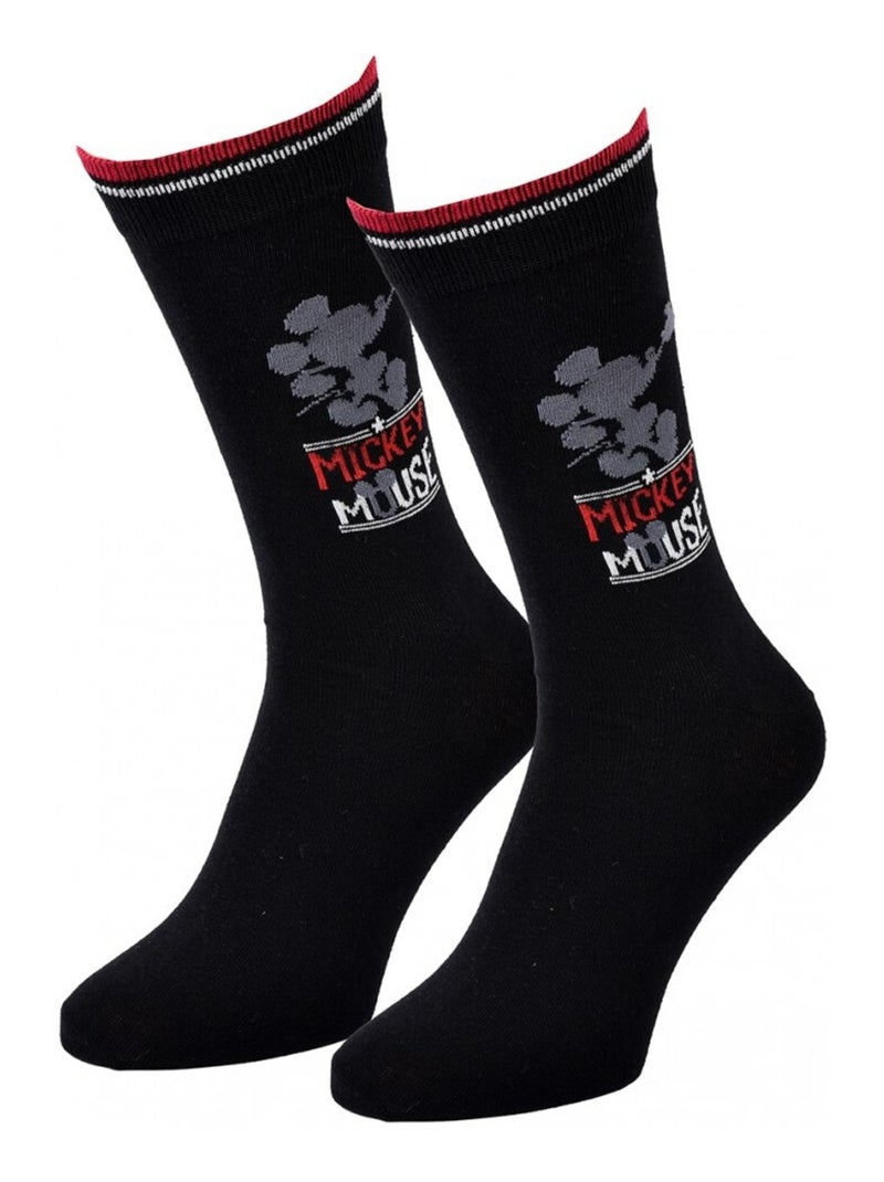 Chaussettes Pack Homme DISNEY MICKEY MOUSE Noir Gris Blanc Rouge - Kiabi