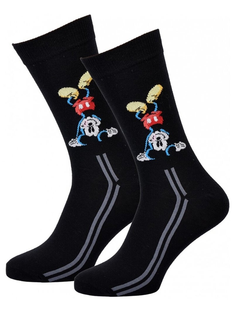 Chaussettes Pack Homme DISNEY MICKEY MOUSE Noir Multicolore Gris - Kiabi