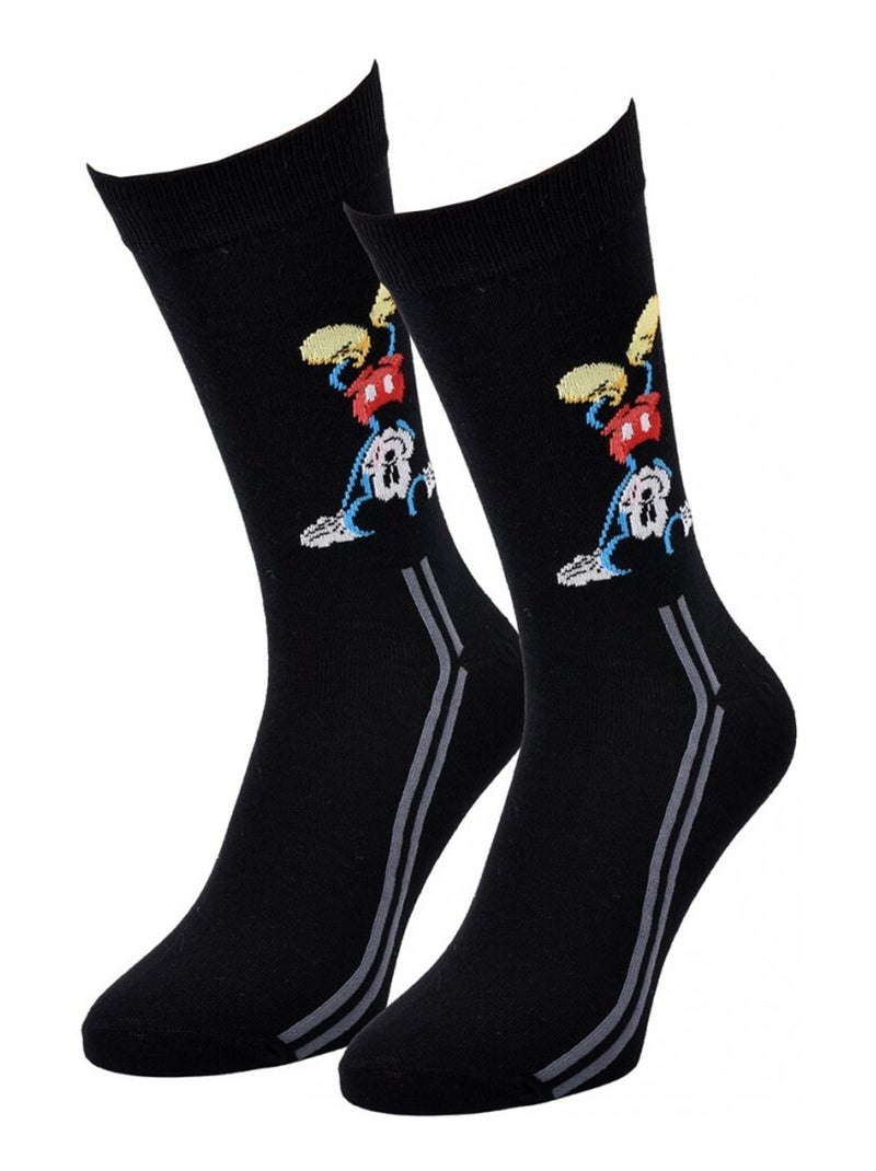 Chaussettes Pack Homme DISNEY MICKEY MOUSE Noir Multicolore Gris - Kiabi