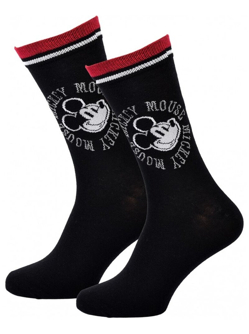 Chaussettes Pack Homme DISNEY MICKEY MOUSE Noir Noir - Kiabi