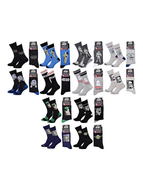 Chaussettes Pack Homme DISNEY STAR WARS - Pack de 12 - Kiabi Chaussettes Pack Homme DISNEY STAR WARS - Pack de 12 - Kiabi