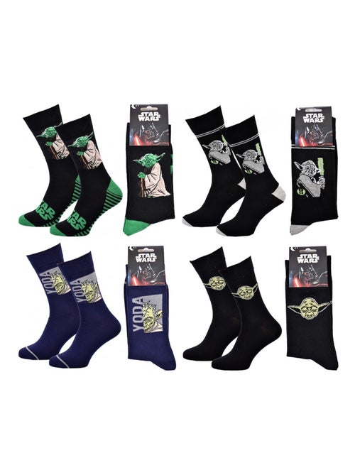 Chaussettes Pack Homme DISNEY STAR WARS - Pack de 4 - Kiabi Chaussettes Pack Homme DISNEY STAR WARS - Pack de 4 - Kiabi