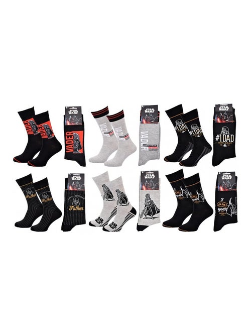 Chaussettes Pack Homme DISNEY STAR WARS - Pack de 6 - Kiabi Chaussettes Pack Homme DISNEY STAR WARS - Pack de 6 - Kiabi