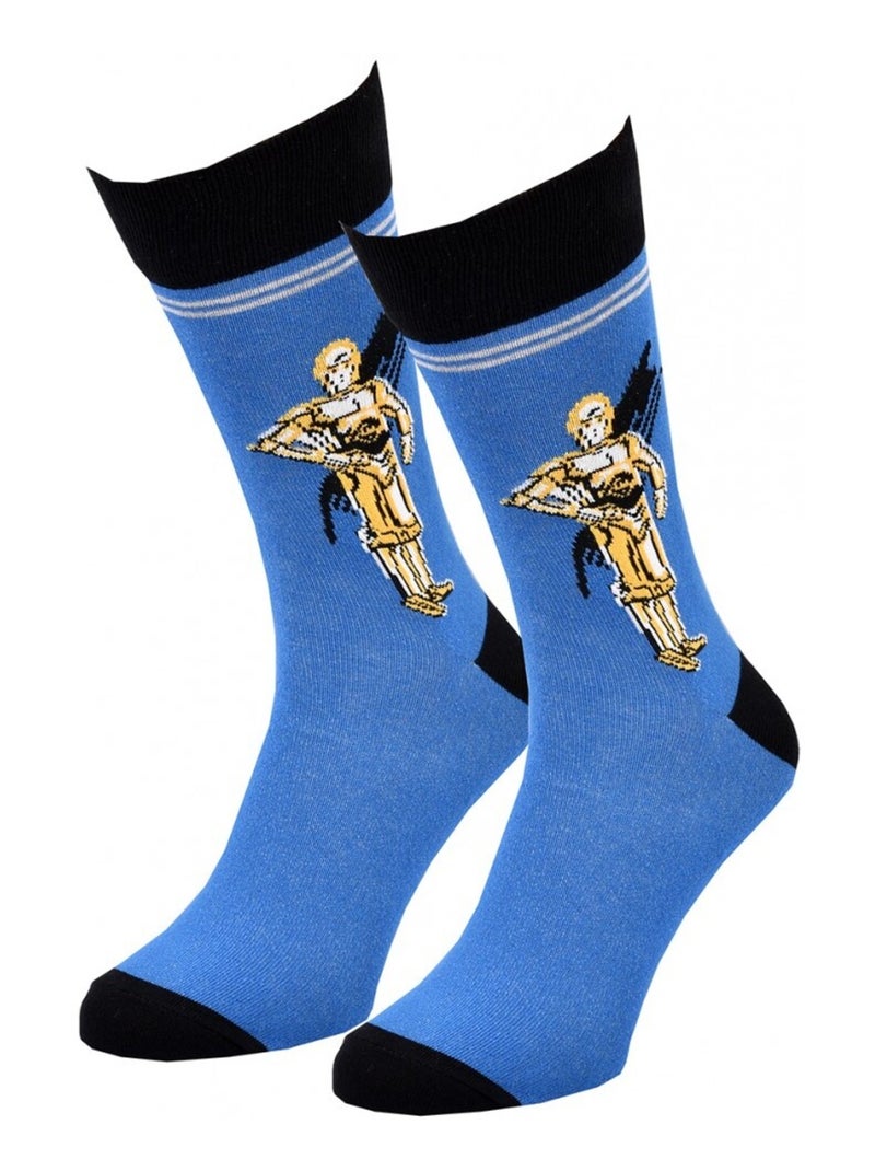 Chaussettes Pack Homme DISNEY STAR WARS Bleu Noir - Kiabi