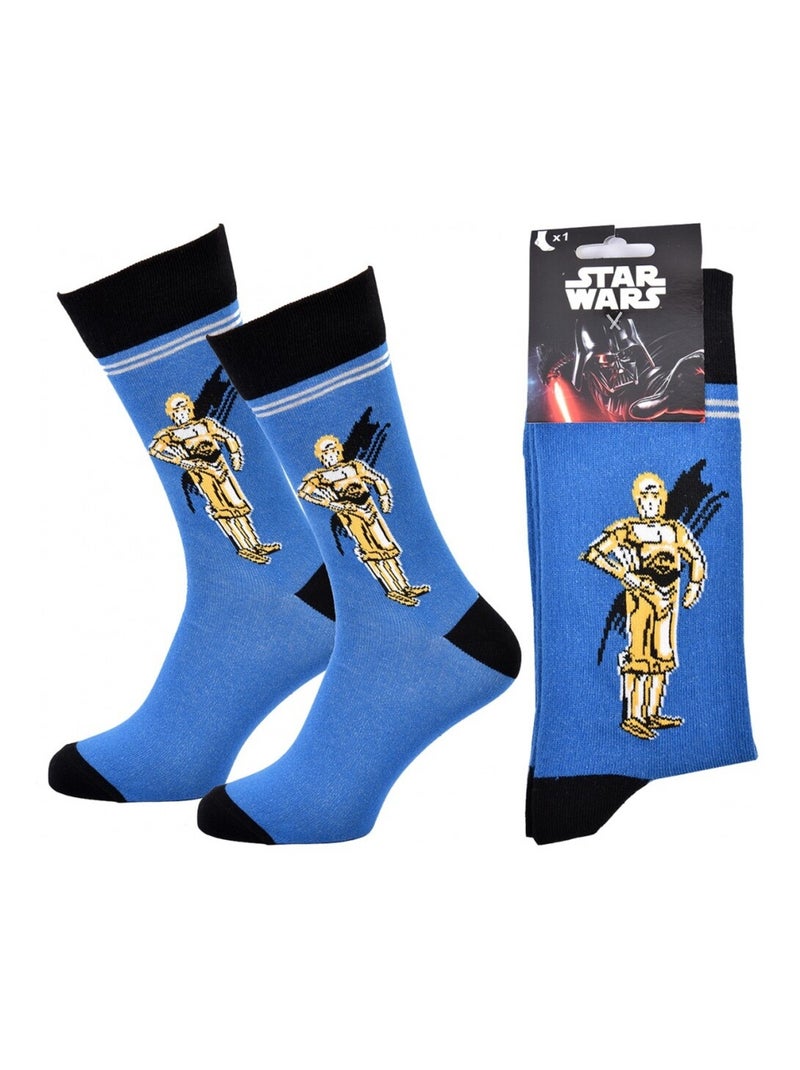 Chaussettes Pack Homme DISNEY STAR WARS Bleu Noir - Kiabi