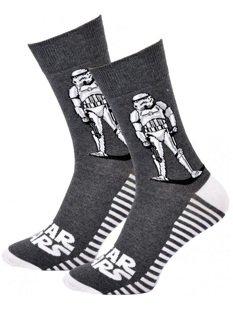Chaussettes Pack Homme DISNEY STAR WARS gris anthracite - Kiabi