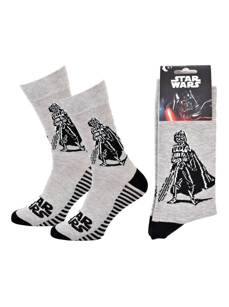 Chaussettes Pack Homme DISNEY STAR WARS Gris Blanc Noir - Kiabi