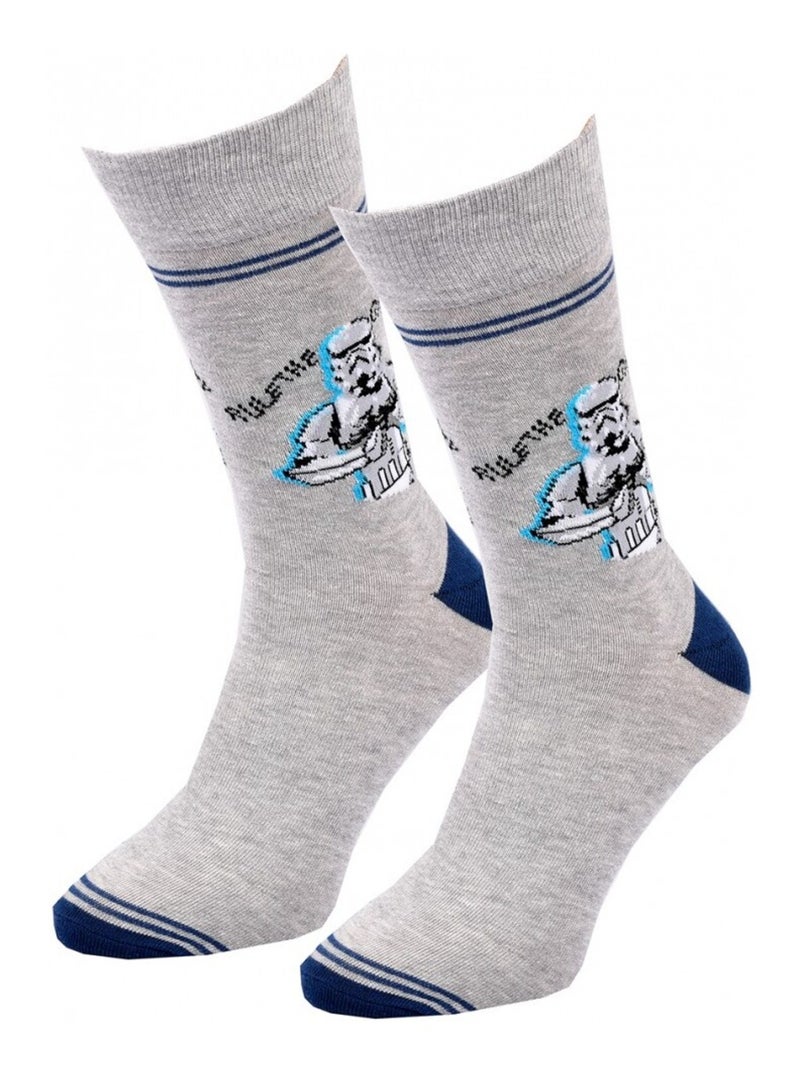 Chaussettes Pack Homme DISNEY STAR WARS Gris Bleu - Kiabi