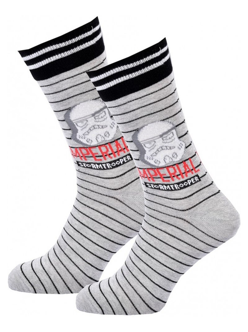 Chaussettes Pack Homme DISNEY STAR WARS Gris - Kiabi
