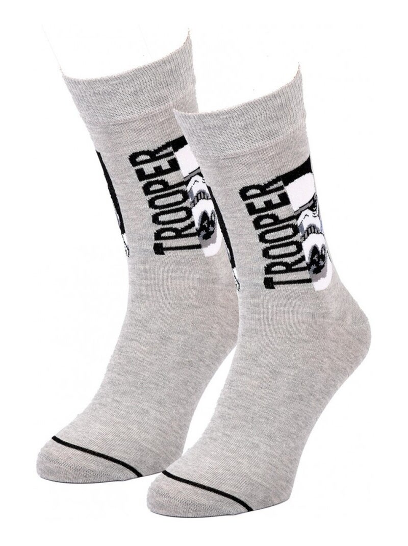 Chaussettes Pack Homme DISNEY STAR WARS Gris Noir Blanc - Kiabi
