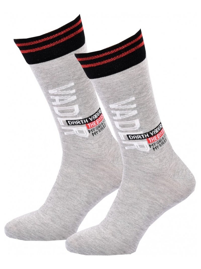 Chaussettes Pack Homme DISNEY STAR WARS Gris Rouge Noir - Kiabi
